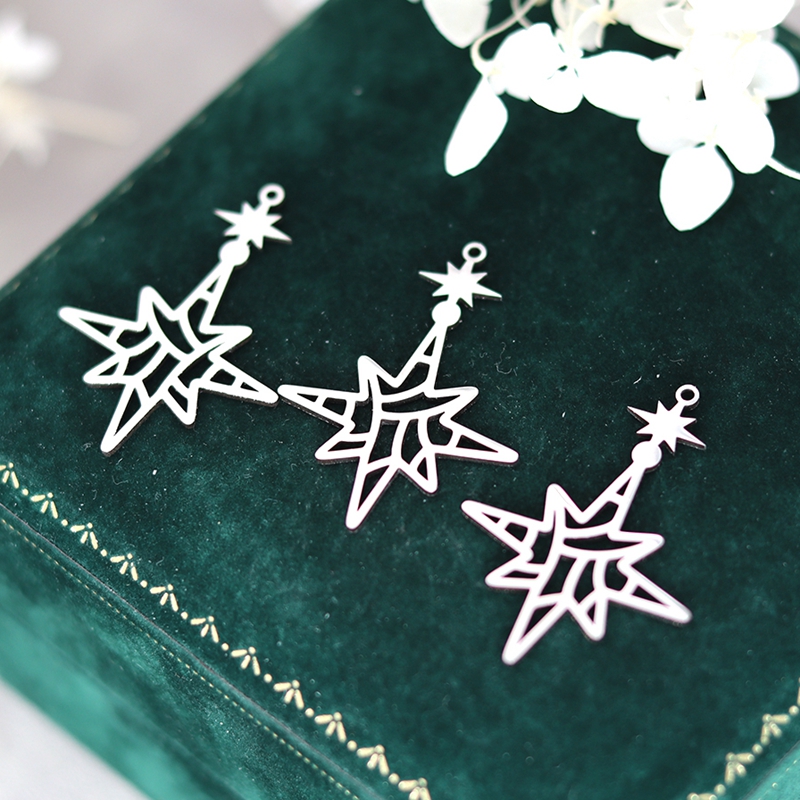Jewelry Making Guide - 3pcs Guide Pole Star Charms semplice