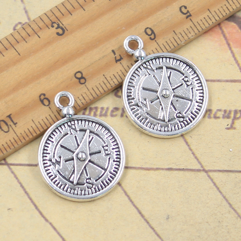 Jewelry Making Guide - 10 ciondoli guida bussola 27x20mm pendenti