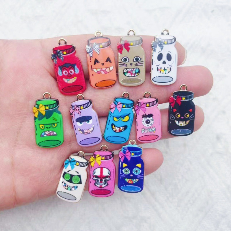 Jewelry Making - 12 pendenti a forma di bottiglia