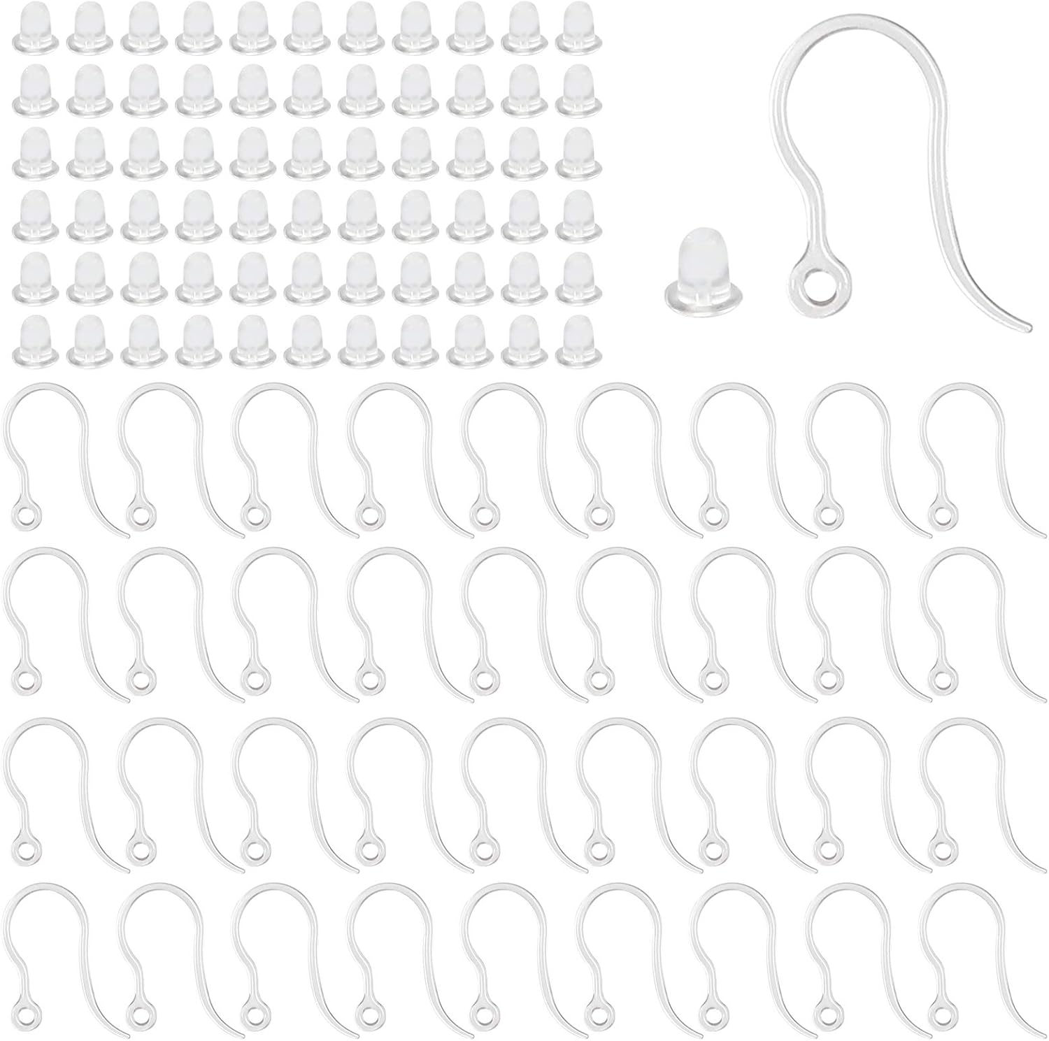 Jewelry Making Loops - 40 ganci per orecchini in plastica