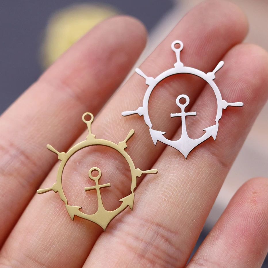 Jewelry Making Guide - 3 ciondoli pendenti in acciaio inossidabile