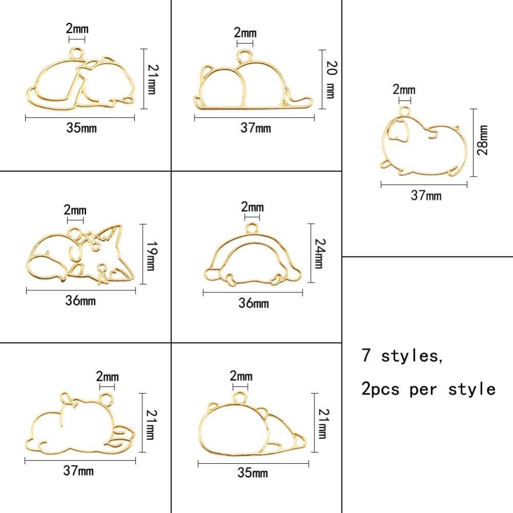 14 pezzi di ciondoli con casto - Jewelry Making Loops recensione e prezzo