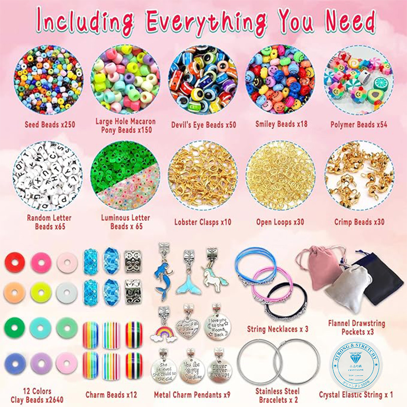 3400 pezzi perline ciondoli ki - Jewelry Making Kits For Girls recensione e prezzo