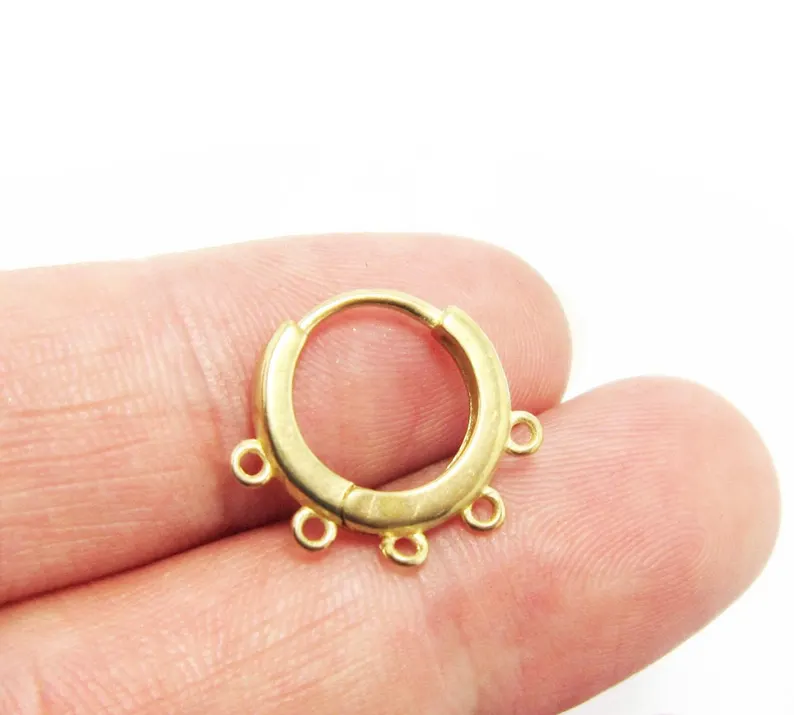 Cerchi per orecchie in ottone  - Jewelry Making Loops recensione e prezzo
