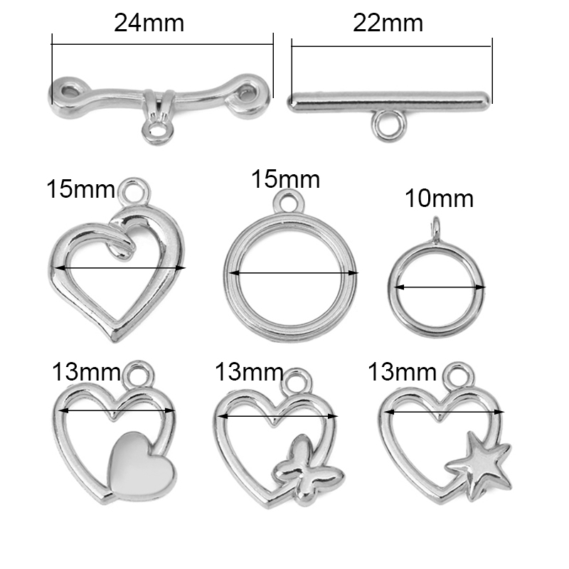 5 set di chiusure a T in accia - Jewelry Making School recensione e prezzo